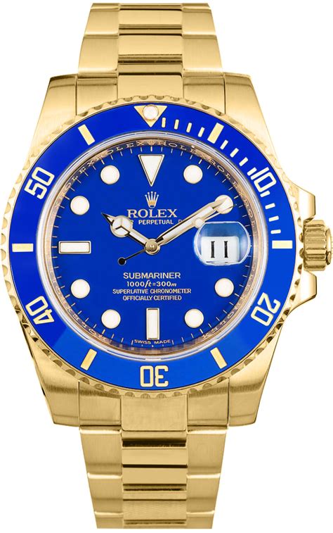 rolex submariner 16618 ln|Rolex 16618 gold submariner blue.